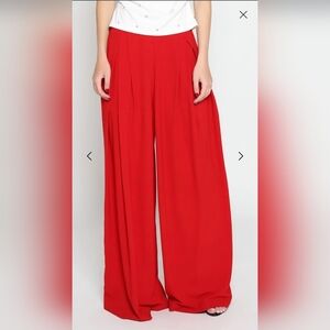 Gracia Wide Leg Solid Palazzo Flowy Pants